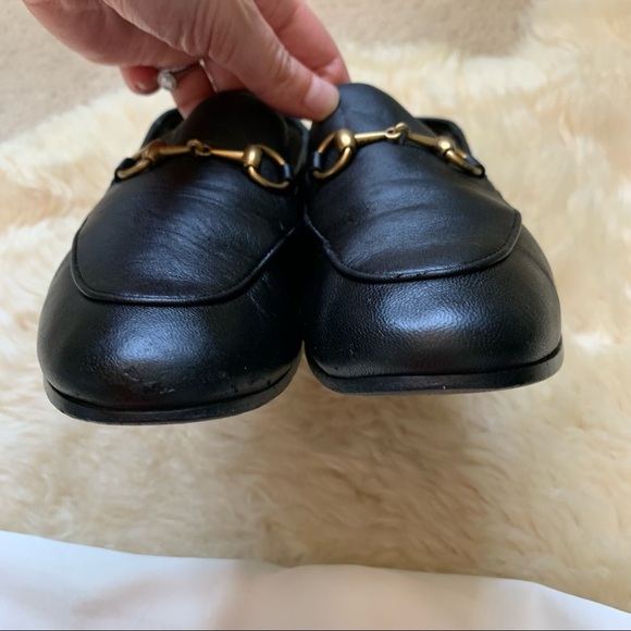 GUCCI Brixton Horsebit Black Leather Foldable Blogger Favorite Celebrity Loafer - Picture 11 of 15